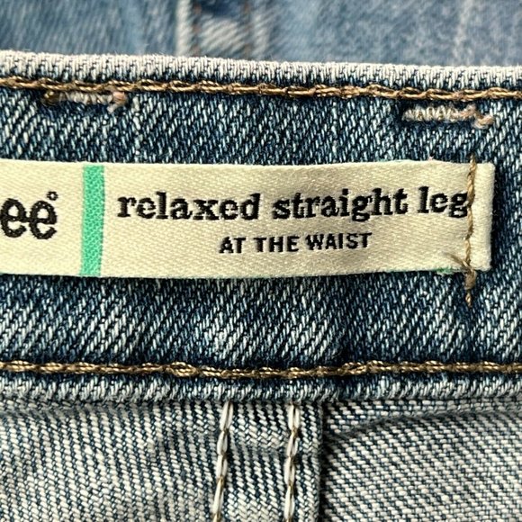 Lee Jeans Womens 16 Relaxed Straight Leg Blue Stretch Denim Casual Comfo… - Picture 4 of 9